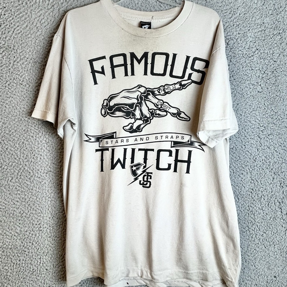 Famous Stars & Straps Jeremy Twitch T Shirt Mens L Motocross Y2K RARE Dueces